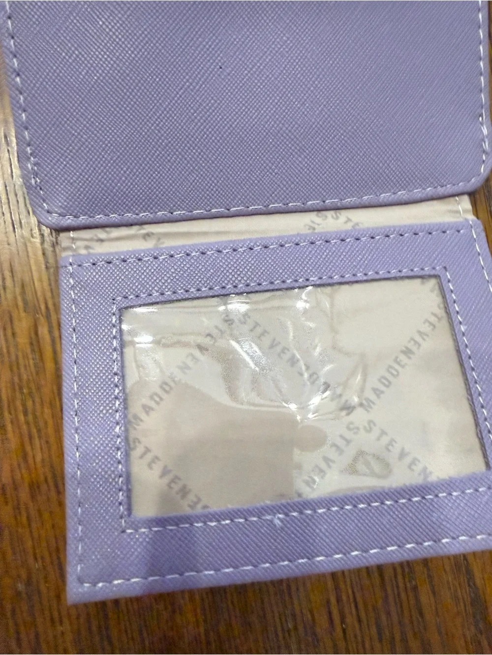 Steve Madden Lavender Wristlet Wallet ID Card Holder Snap Closure NWOT